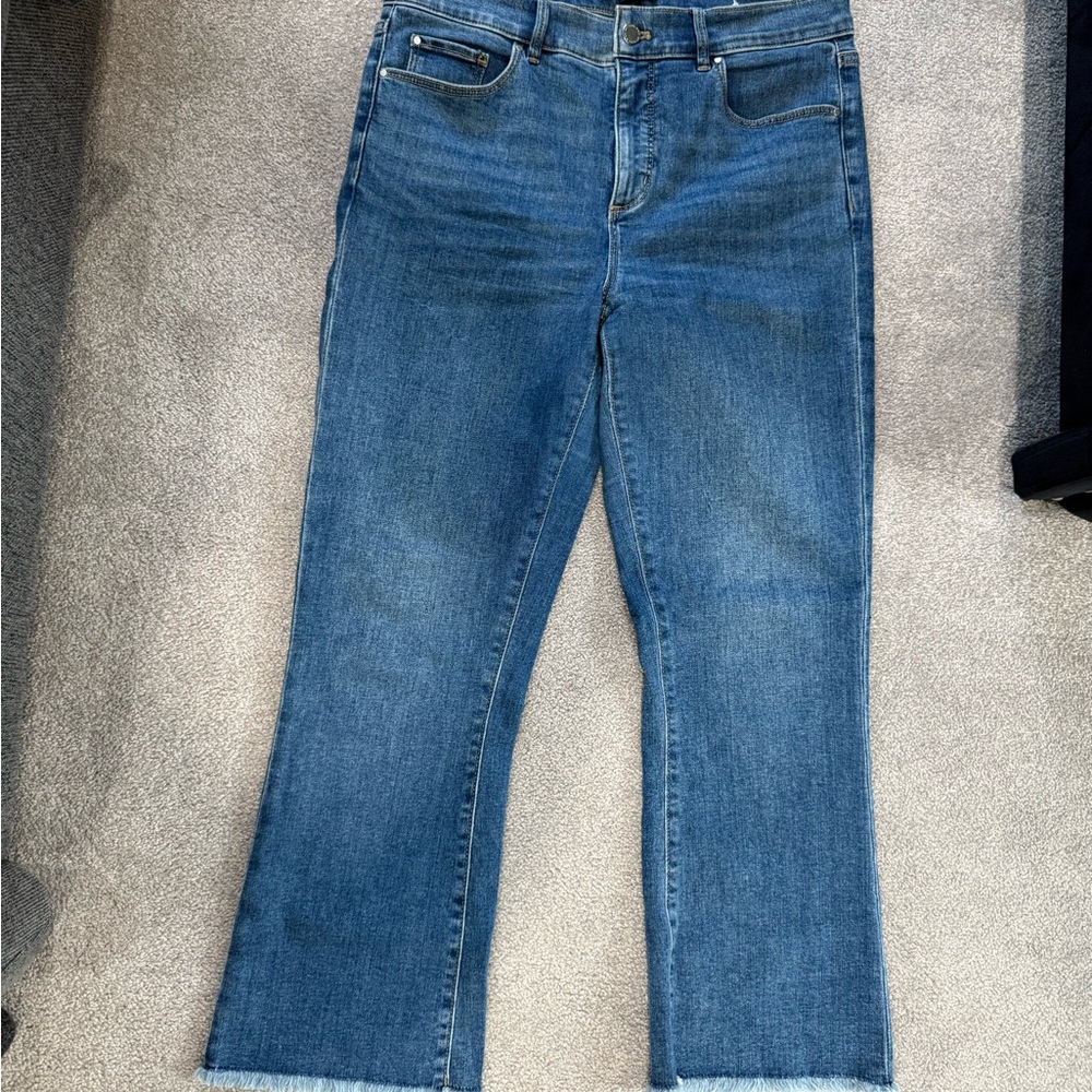 Ann Taylor Mid-Wash Cropped Jeans